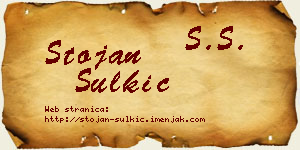 Stojan Šulkić vizit kartica